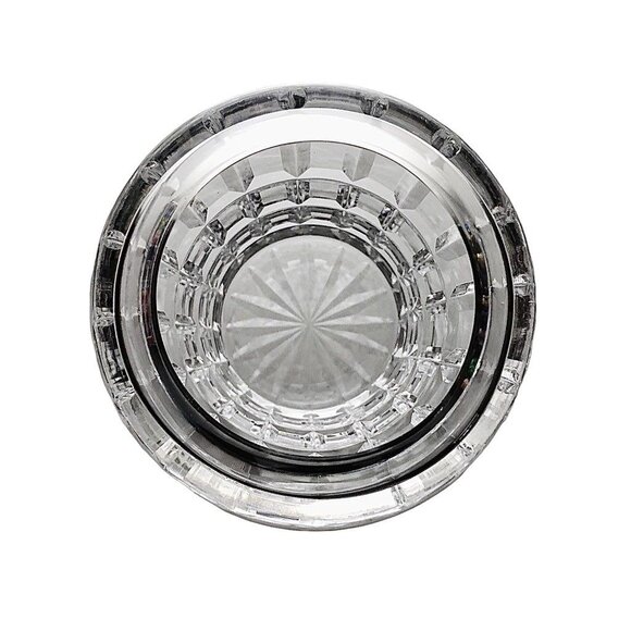 Vintage Cut Crystal Trinket Dish Cigarette Holder Clear Glass Retro Colllectible - Picture 6 of 10